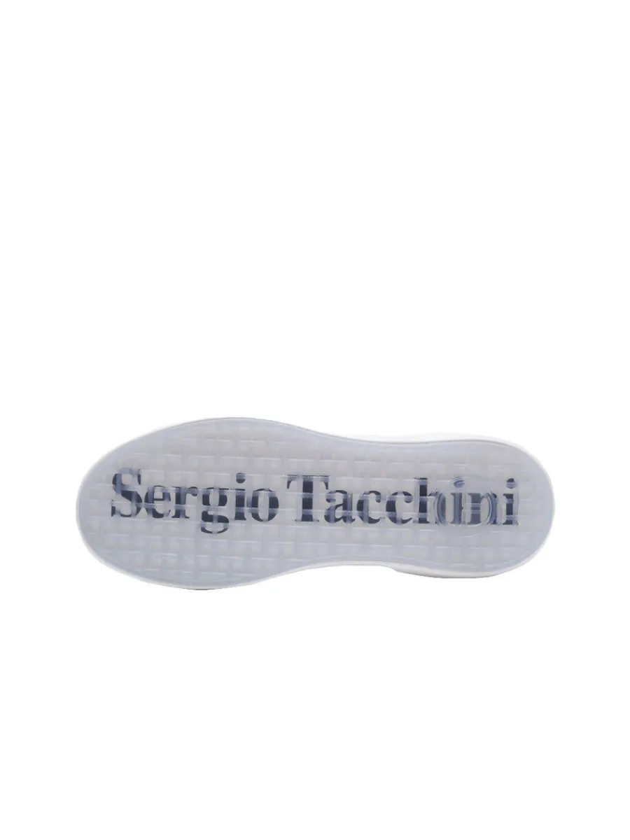 Sergio Tacchini 1966 Court Sneaker- White/ Adrenaline Rush Hot