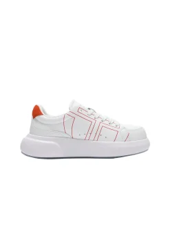 Sergio Tacchini 1966 Court Sneaker- White/ Adrenaline Rush Discount