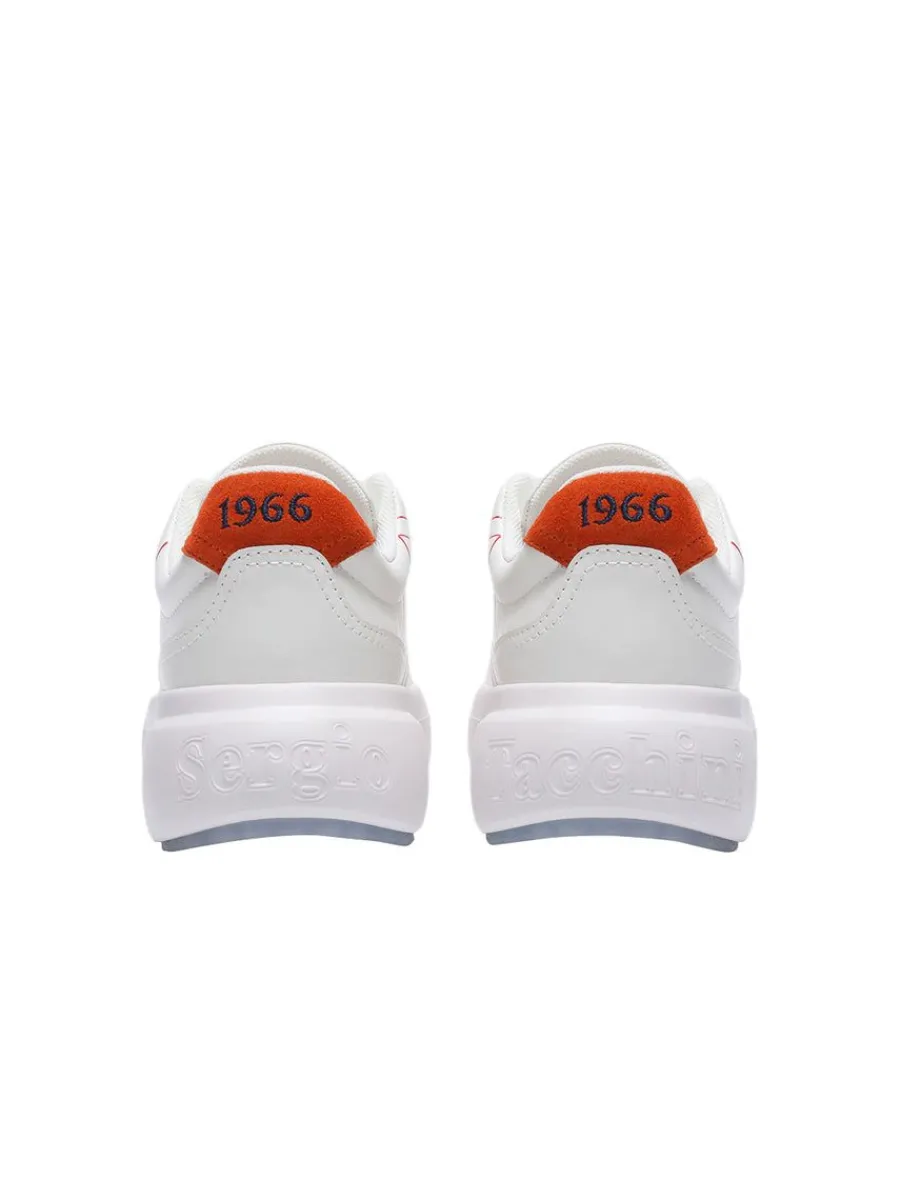 Sergio Tacchini 1966 Court Sneaker- White/ Adrenaline Rush New