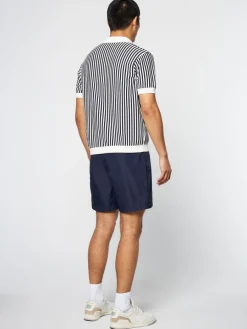 Sergio Tacchini Abramo Knit Polo- Pearled Ivory/ Maritime Blue New