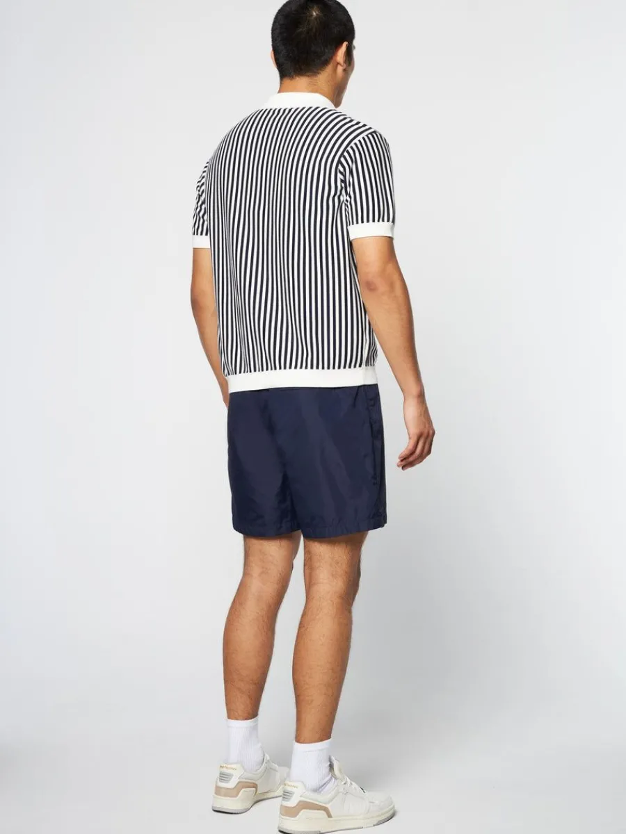 Sergio Tacchini Abramo Knit Polo- Pearled Ivory/ Maritime Blue Online