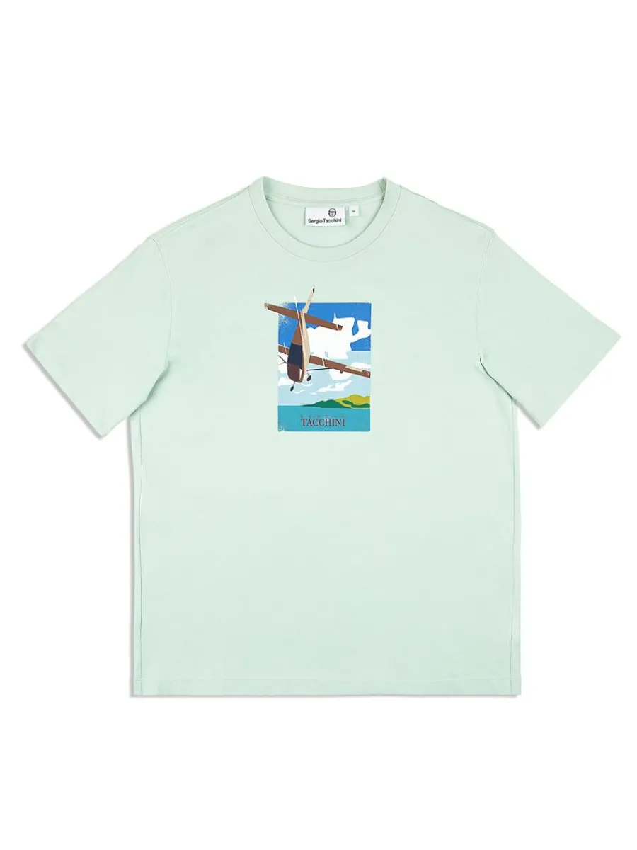 Sergio Tacchini Aereo T-Shirt- Surf Spray Hot