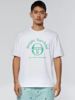 Sergio Tacchini Arch Type T-Shirt-White Clearance