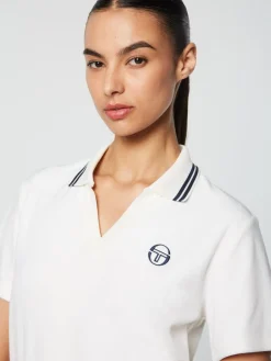 Sergio Tacchini Atri Velour Polo- Gardenia Discount