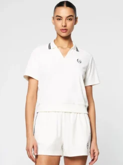Sergio Tacchini Atri Velour Polo- Gardenia Clearance