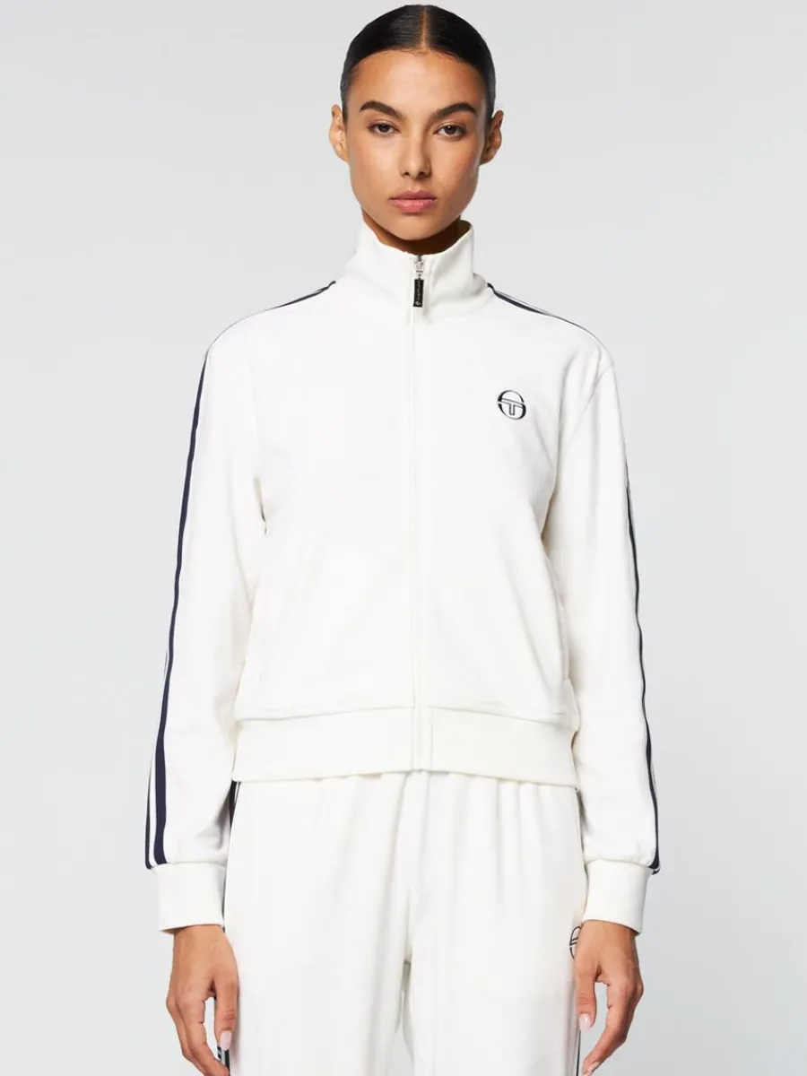 Sergio Tacchini Atri Velour Track Jacket- Gardenia Outlet