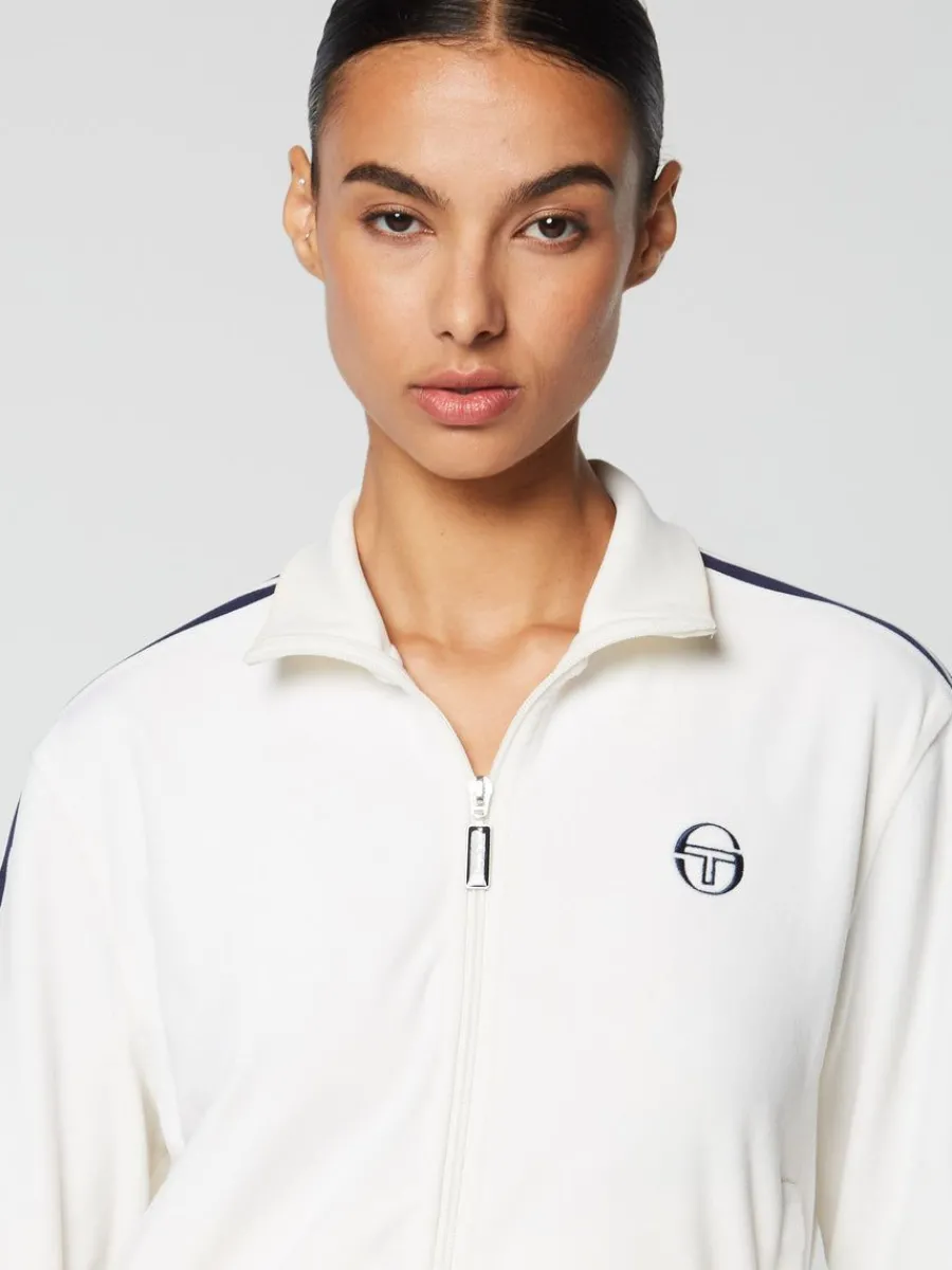 Sergio Tacchini Atri Velour Track Jacket- Gardenia Best