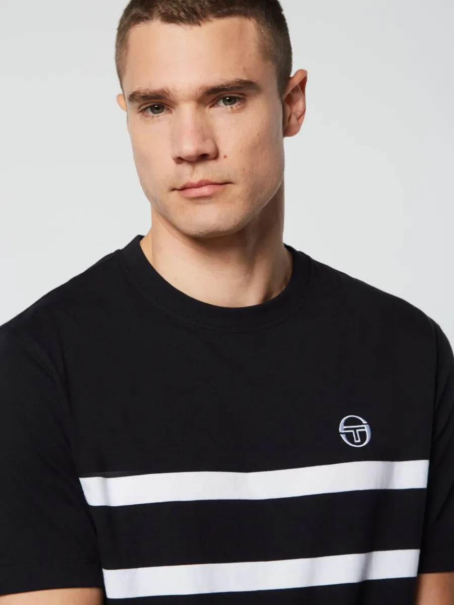 Sergio Tacchini Banda T-Shirt- Black Beauty Discount