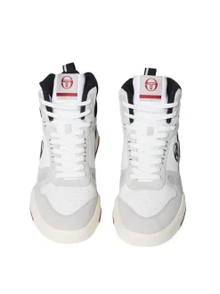 Sergio Tacchini Bb Court Hi Sneaker- White/ Tofu/ Quiet Grey Best