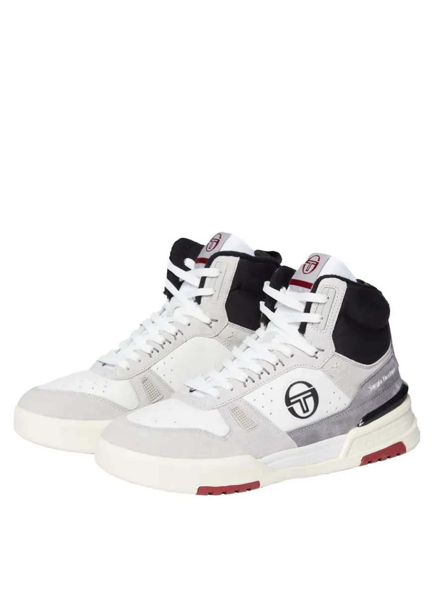 Sergio Tacchini Bb Court Hi Sneaker- White/ Tofu/ Quiet Grey Sale