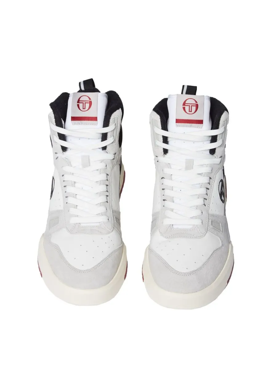 Sergio Tacchini Bb Court Hi Sneaker- White/ Tofu/ Quiet Grey Sale