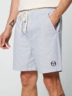 Sergio Tacchini Cosimo Oxford Shorts- Maritime Blue Clearance