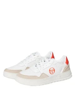 Sergio Tacchini Court Classic Mp Sneaker- White/ Tofu/ Ponciana Red Sale