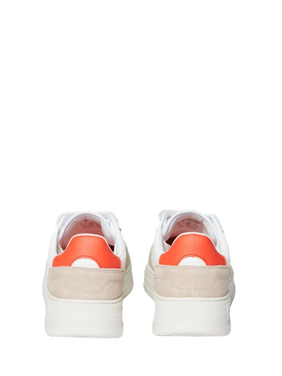 Sergio Tacchini Court Classic Mp Sneaker- White/ Tofu/ Ponciana Red Sale