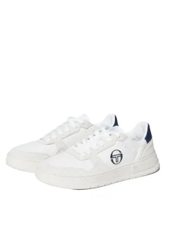 Sergio Tacchini Court Classic Mp Sneaker- White/ Antique White/ Maritime Blue Outlet