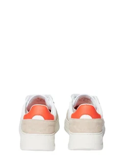 Sergio Tacchini Court Classic Mp Sneaker- White/ Tofu/ Ponciana Red Outlet