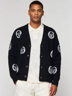 Sergio Tacchini Cucire Cardigan- Maritime Blue Sale