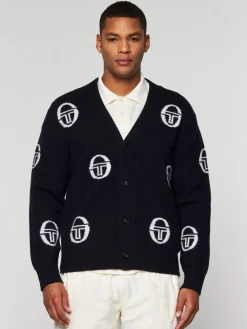 Sergio Tacchini Cucire Cardigan- Maritime Blue Sale