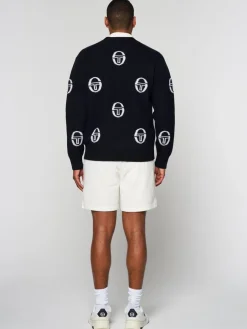 Sergio Tacchini Cucire Cardigan- Maritime Blue Sale