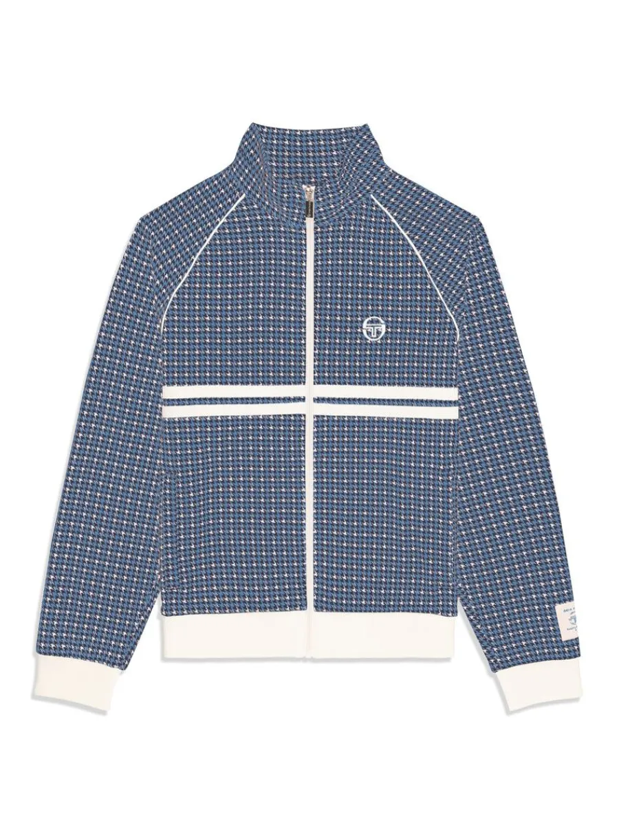 Sergio Tacchini Dallas Houndstooth Track Jacket- Maritime Blue Hot