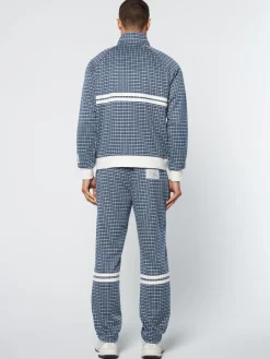 Sergio Tacchini Dallas Houndstooth Track Jacket- Maritime Blue Hot