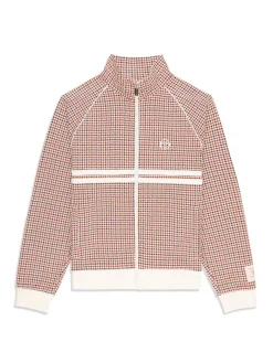 Sergio Tacchini Dallas Houndstooth Track Jacket- Poinciana Hot