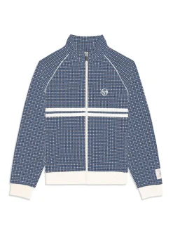 Sergio Tacchini Dallas Houndstooth Track Jacket- Maritime Blue