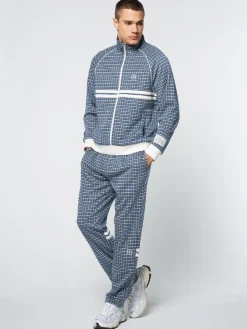 Sergio Tacchini Dallas Houndstooth Track Jacket- Maritime Blue