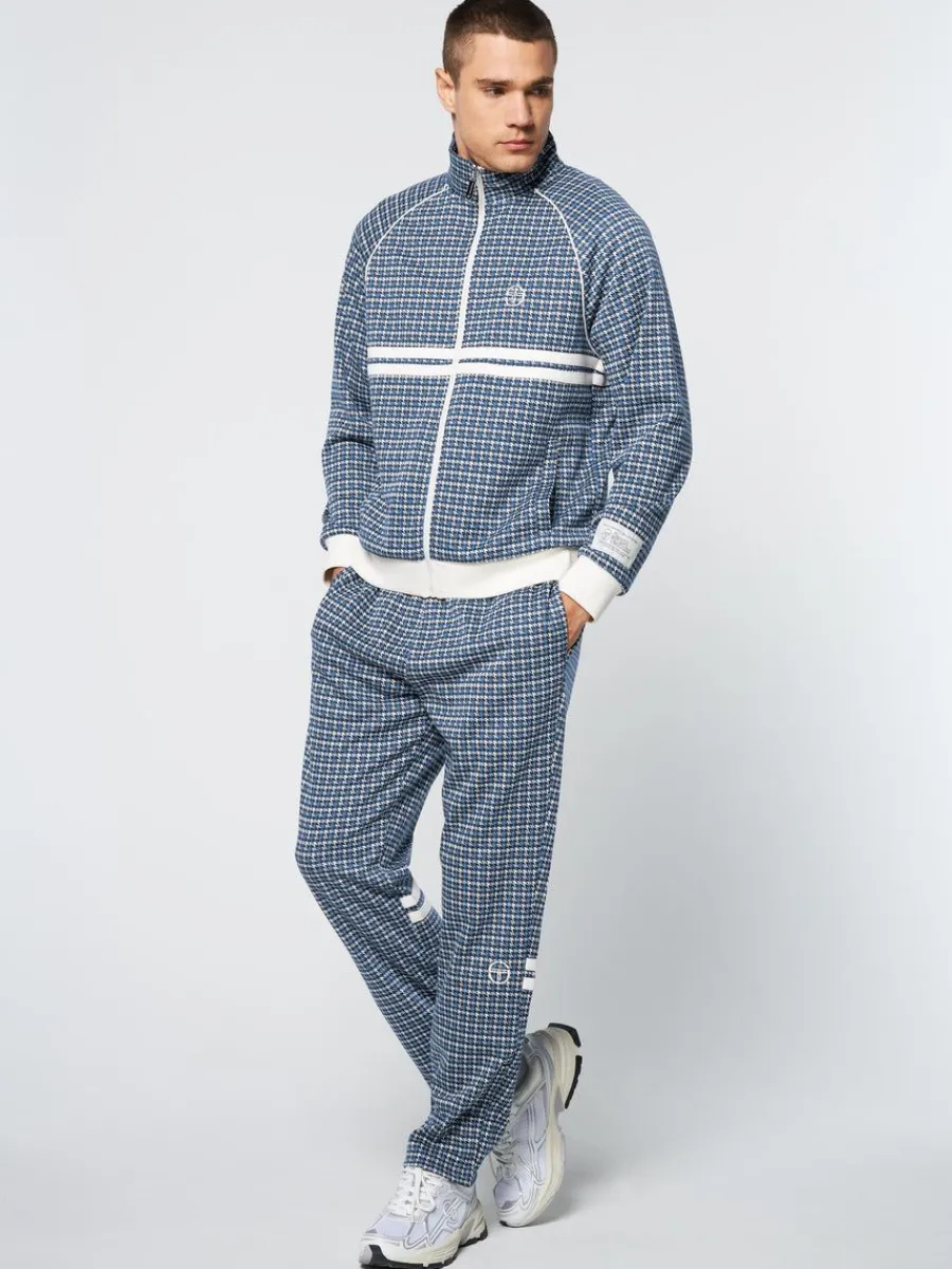 Sergio Tacchini Dallas Houndstooth Track Jacket- Maritime Blue