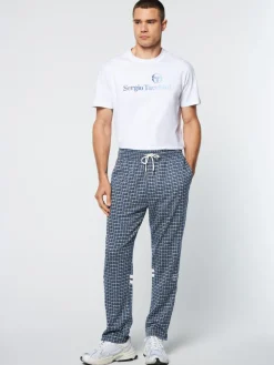 Sergio Tacchini Dallas Houndstooth Track Pant- Maritime Blue Outlet