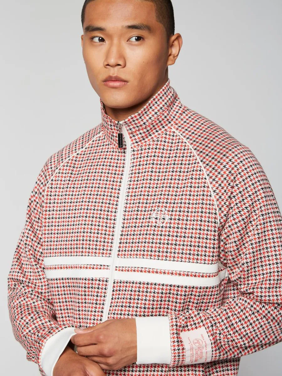 Sergio Tacchini Dallas Houndstooth Track Jacket- Poinciana Sale