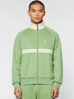 Sergio Tacchini Dallas Track Jacket Archivio- Jade Green/ Pearl Ivory Outlet