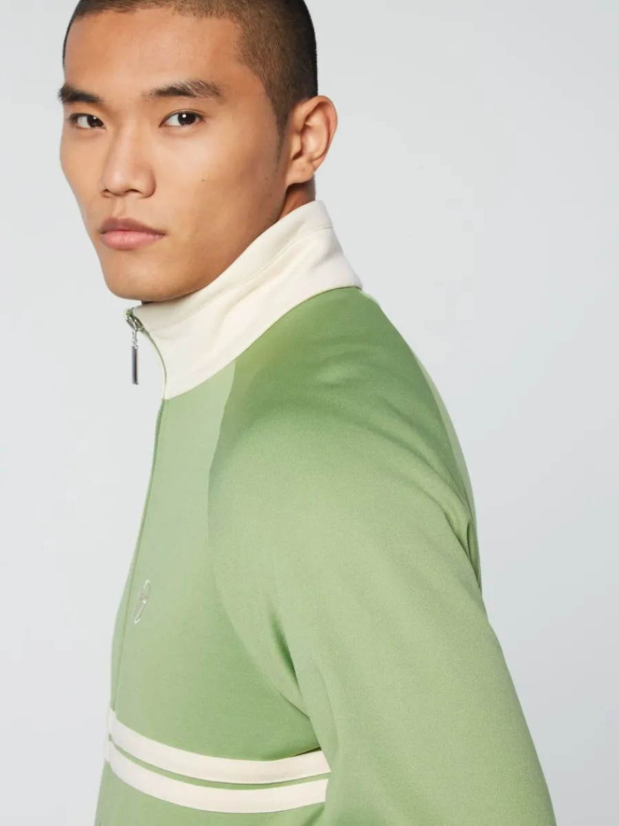 Sergio Tacchini Dallas Track Jacket Archivio- Jade Green/ Pearl Ivory Hot