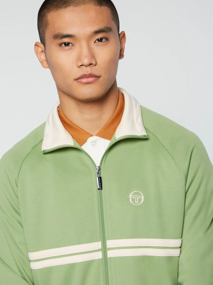 Sergio Tacchini Dallas Track Jacket Archivio- Jade Green/ Pearl Ivory Hot