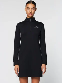 Sergio Tacchini Damarindo Half-Zip Track Dress- Black Clearance