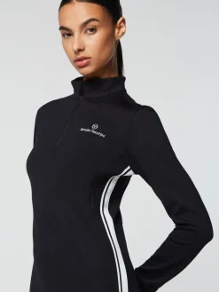 Sergio Tacchini Damarindo Half-Zip Track Dress- Black Clearance
