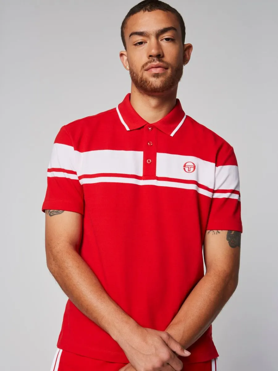 Sergio Tacchini Damarindo Polo- Adrenaline Rush/ White