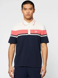 Sergio Tacchini Damarindo Polo Archivio- Gardenia/ Maritime Blue New