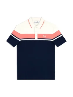Sergio Tacchini Damarindo Polo Archivio- Gardenia/ Maritime Blue Clearance