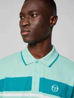 Sergio Tacchini Damarindo Polo- Ocean Wave/ Blue Grass Clearance