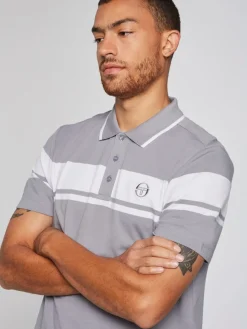 Sergio Tacchini Damarindo Polo- Sleet/ White Outlet