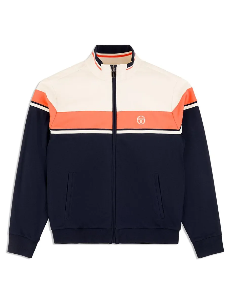 Sergio Tacchini Damarindo Track Jacket Archivio- Gardenia/ Maritime Blue Clearance