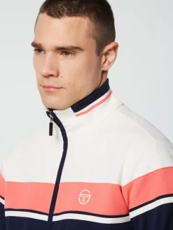 Sergio Tacchini Damarindo Track Jacket Archivio- Gardenia/ Maritime Blue Clearance