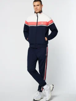 Sergio Tacchini Damarindo Track Jacket Archivio- Gardenia/ Maritime Blue Outlet