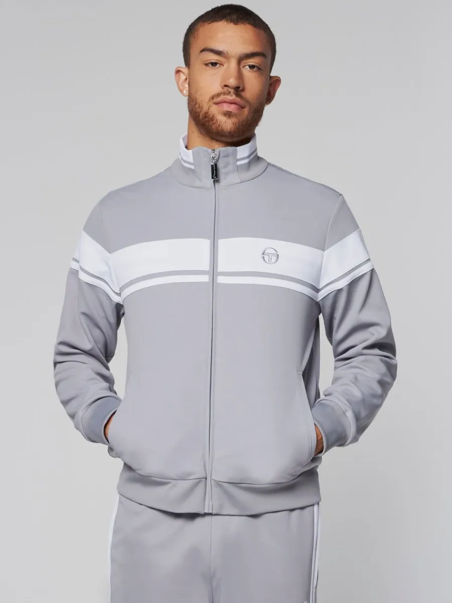 Sergio Tacchini Damarindo Track Jacket- Sleet/ White Clearance