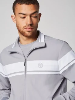 Sergio Tacchini Damarindo Track Jacket- Sleet/ White Clearance
