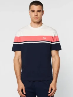 Sergio Tacchini Damarindo T-Shirt Archivio -Gardenia/ Maritime Blue Clearance