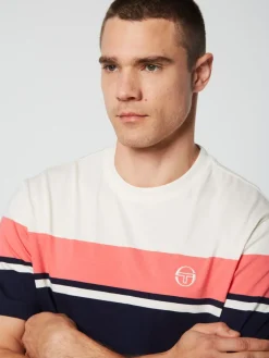 Sergio Tacchini Damarindo T-Shirt Archivio -Gardenia/ Maritime Blue Clearance