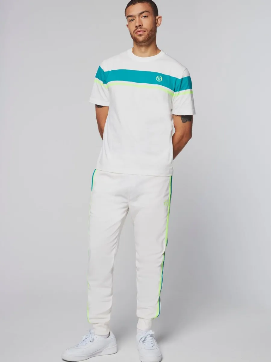 Sergio Tacchini Damarindo T-Shirt- Gardenia/ Blue Grass Clearance