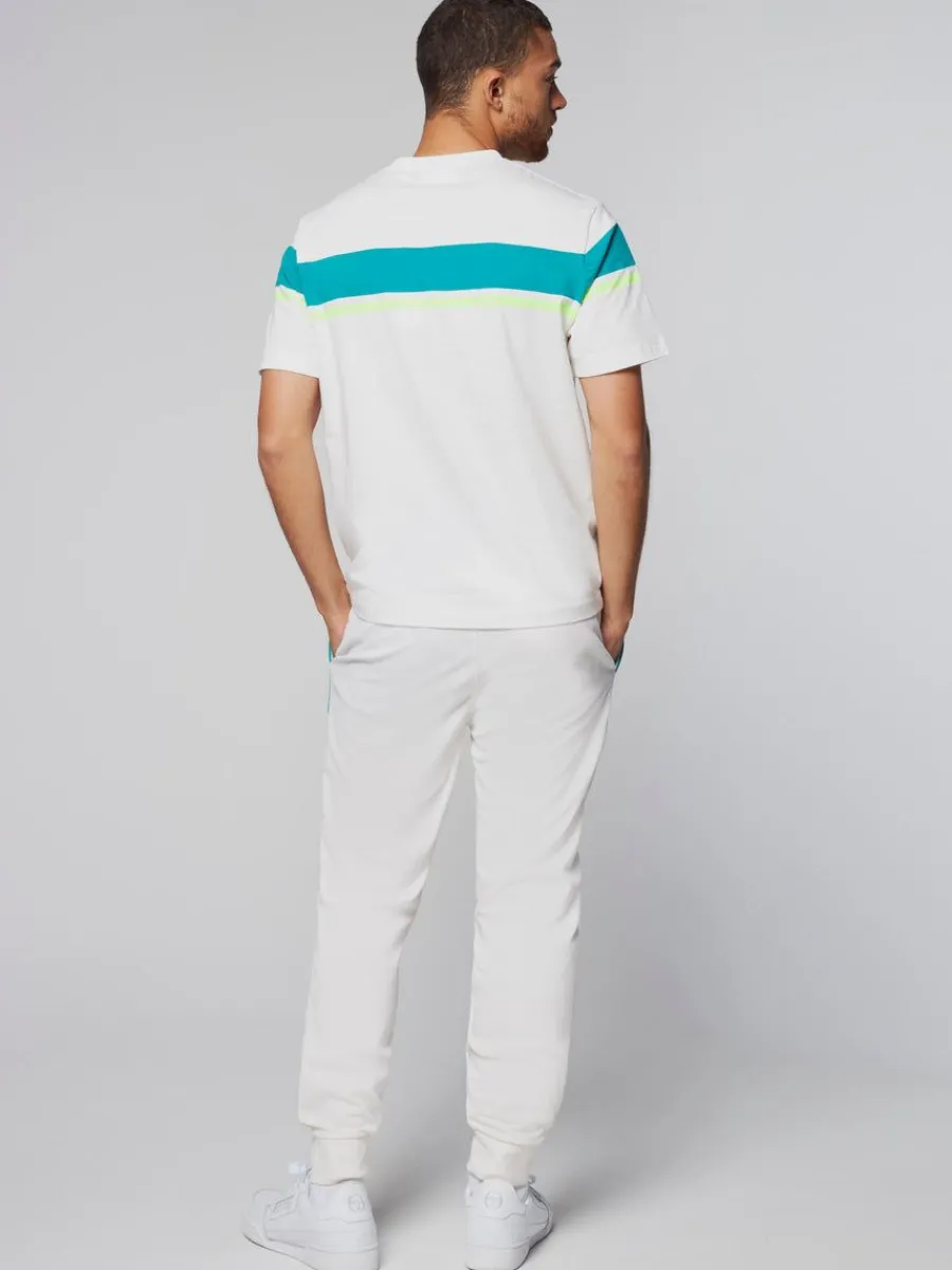 Sergio Tacchini Damarindo T-Shirt- Gardenia/ Blue Grass Clearance